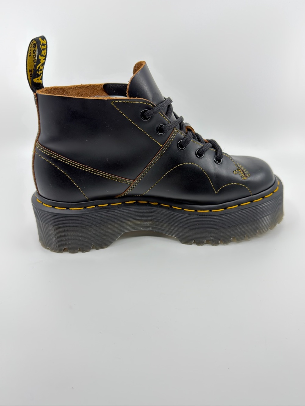 Dr. Martens Church Platform Monkey Boots in black leather SZ 7. (US Male 6). - Picture 6 of 10